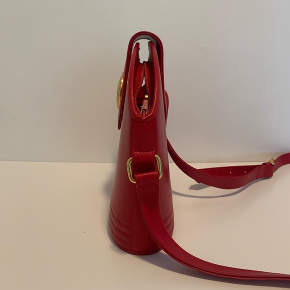 Yves Saint Laurent Aztec Medallion Red Leather Kelly Bag 1990s - Picture 7 of 8